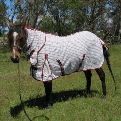 Poly Cotton Combo Mini Horse Rug Red / Black